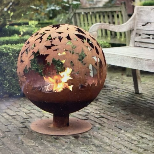 Woodland leaves fire bowl - fire,
