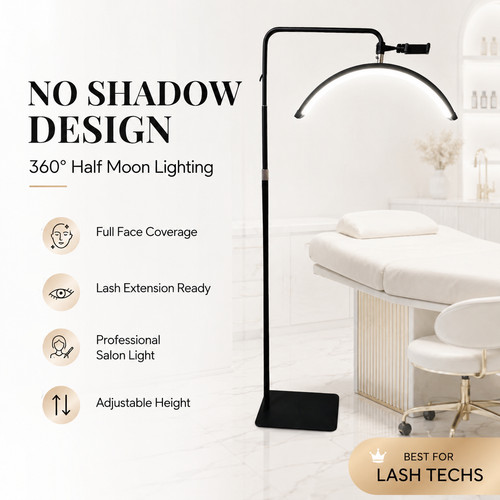 Half moon lash - half, led