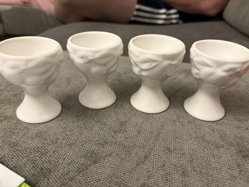 Set vintage ceramic egg - set,