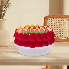White Turns Smoothly Revolving Cake Stand Display Stand Baking Tool Supplies  ﻿