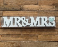 Mr & Mrs Wooden Letter Sign