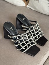 Zara Block Embelished Heels