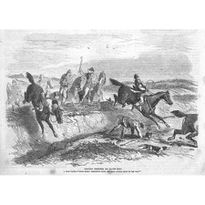 Victorian Hunting Scene IV - Antique Print 1856