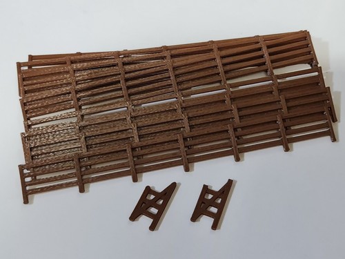 Gauge brown rail fencing - brown, 4