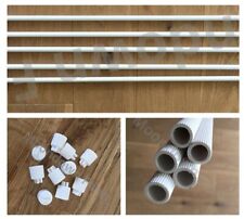5 x 80cm Long PLASTIC 12mm PERCH FOR BIRDS CAGE FRONT AVIARY MESH + 10 Perch End