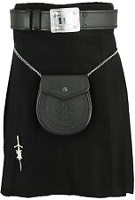 Scottish Mens Kilt Black