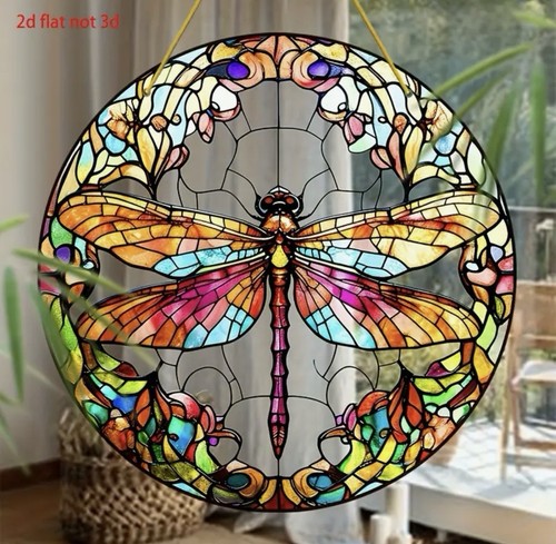 Dragonfly suncatcher stained - suncatcher,