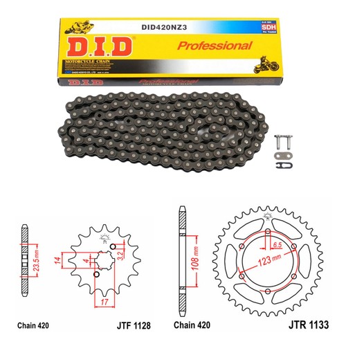 Did chain kit - did/jt, 420nz3