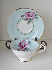 Vintage Paragon Double Warrant Cabbage Rose Cup and Saucer Bone China (D