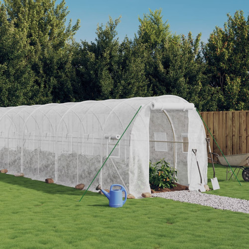 Greenhouse white galvanised - greenhouse, pe