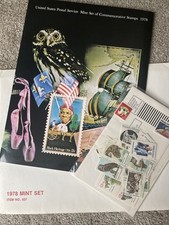 USPS 1978 Mint Set of Commemorative Stamps. New stamps in sealed plastic.