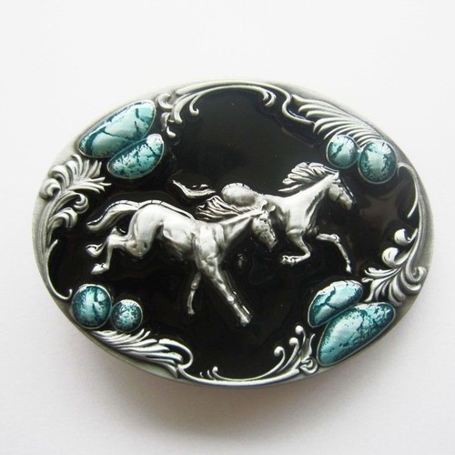 Double running horses cowboy - running,