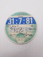 Vintage Puch Motorbike Bike Stamped 1981 Old Road Car Cars Tax Disc Discs Rare 