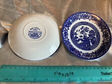 Old Willow Blue And White Willow Pattern English Iron Stone Tableware