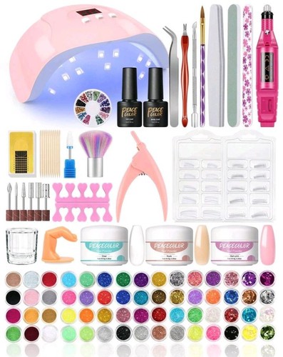 35pc acrylic nail kit lamp - 35pc,