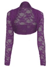 Womens Cropped Lace Shrug