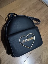 love muschino leather backpack
