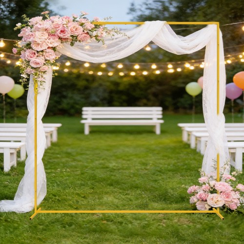 Metal gold wedding - metal, frame