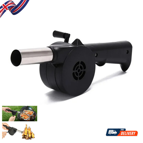 Hand blower bbq fire - hand,