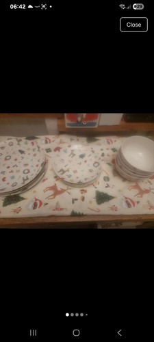 Christmas themed dinner set - dinner,