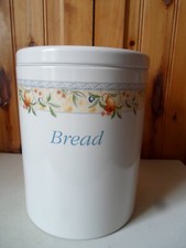 Brabantia Round Bread Bin Tin 8Litre 25cm x 20cm Golden Pears Design IMPERFECT