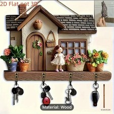 Wooden Wall Key Holder Rack