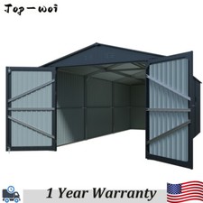 20X10 FT Metal Garage Storage Shed w/2 Doors & 4 Vents Outdoor Shed for Car,Bike