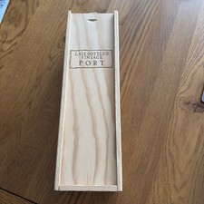 LBV Late Bottled Vintage Port Wine - WOODEN SINGLE BOTTLE BOX - Empty 70cl