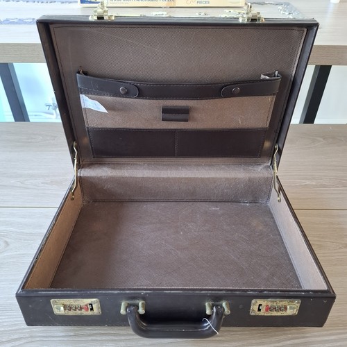 Vintage retro briefcase brown - vintage,