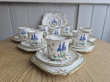Vintage Tuscan Fine English Bone China Tea Set Pattern **Plant** Hand Painted 