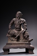 Old Rare bronze Guan Yu statue