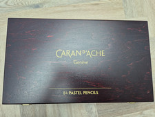 caran d'ache pastel pencils 84 in wooden box