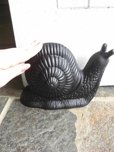 Satin black door stop cast - satin,
