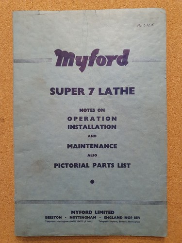 Myford super lathe - 7,