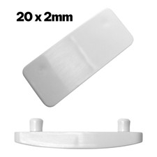 Cockspur Window Handle Wedges (2MM x 20) Strike Plates for UPVC Windows in White