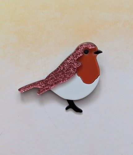 Christmas robin brooch large - brooch,