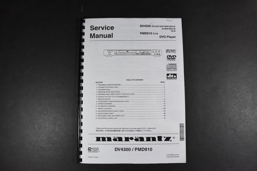 Marantz dv4300 pmd910 dvd - marantz,
