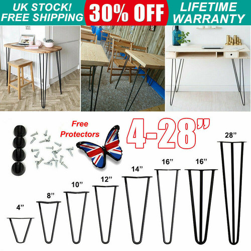 Hairpin table legs metal - 4x,