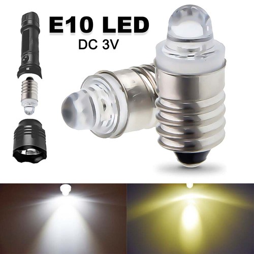E10 led bulb - warm/white, dc