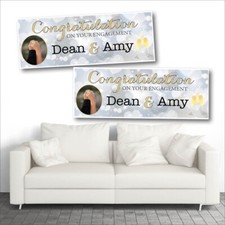 2 PERSONALISED ENGAGEMENT PHOTO BANNERS