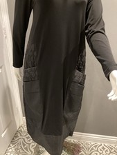 Naya Black Easy Wear Midi Dress Size 1 ( 10–12 Uk) (NAW22128) New Without Tags