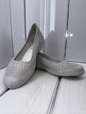 Ladies Fly Flot Loafers Size 5, Grey And Silver , Leather Uppers, Air Filtration