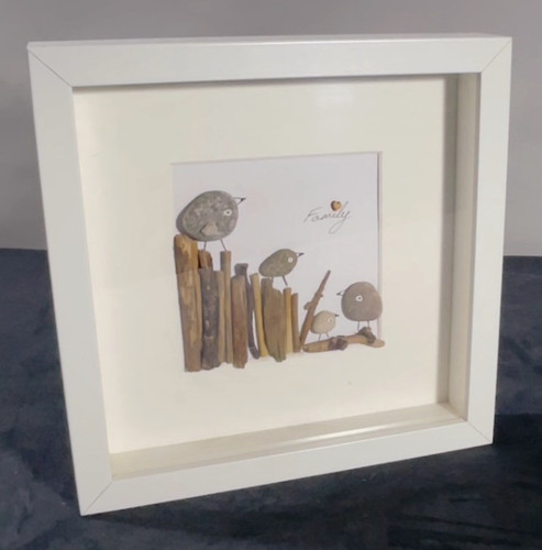 Handmade pebble art - art, family