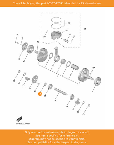 Yamaha collar 90387 - collar,, 90387-175r2