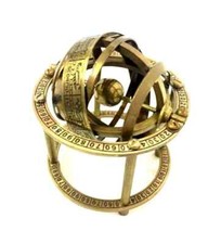 Nautical Brass Armillary Sphere With Arrow Nautical Maritime Engraved Globe