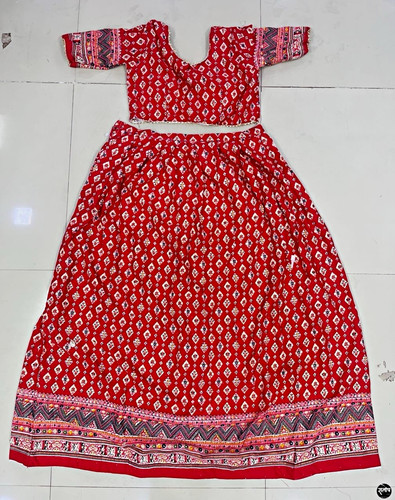 Girls red printed cotton - girls’,