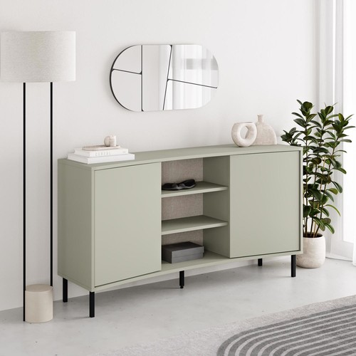 Ash green door - green, curved