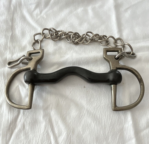 Vulcanite kimblewick horse bit - vulcanite,