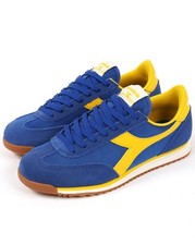Diadora Cross Trainers Royal Blue/Yellow - Sneakers, Footwear, Retro, Terraces