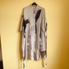 Annette Gortz One Size 100% Silk Shirt Dress Boxy In Excellent Condition